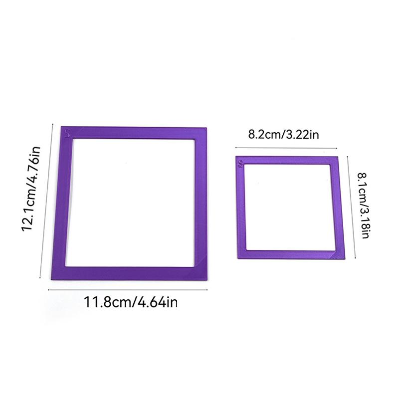 Embroidery Frame - 2個入り クロスステッチDIYアクセサリー 再利用可能な位置決めツール カラフルな磁気ラインストーンペイントフレーム