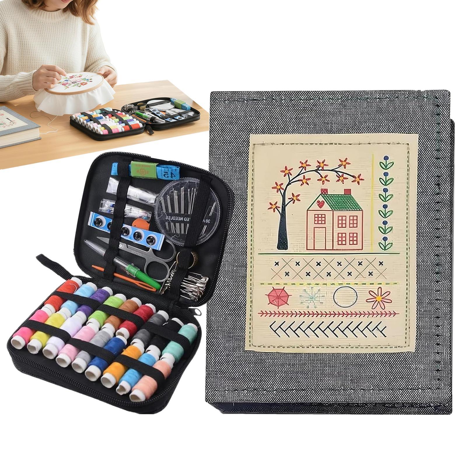 Embroidery Guide Book - 刺繍ステッチブック 刺繍針ガイド ステップバイステップのチュートリアル付き/刺繍針ブック/裁縫道具付き