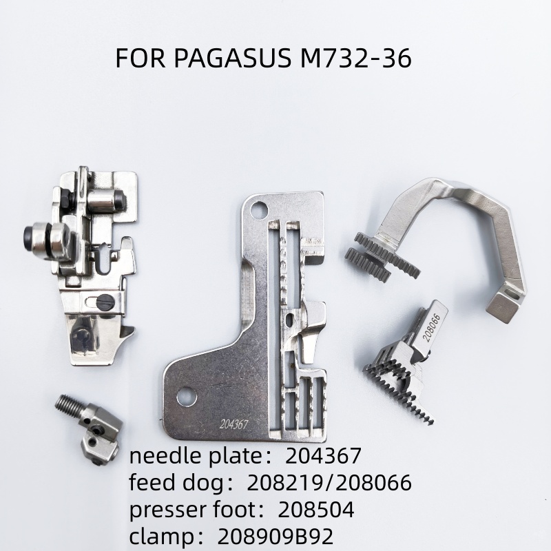 Embroidery Needle - QXYUN工業用ミシン部品 - ペガサスM700オーバーロックミシン、五本糸ゲージセット、3針5本糸、204367