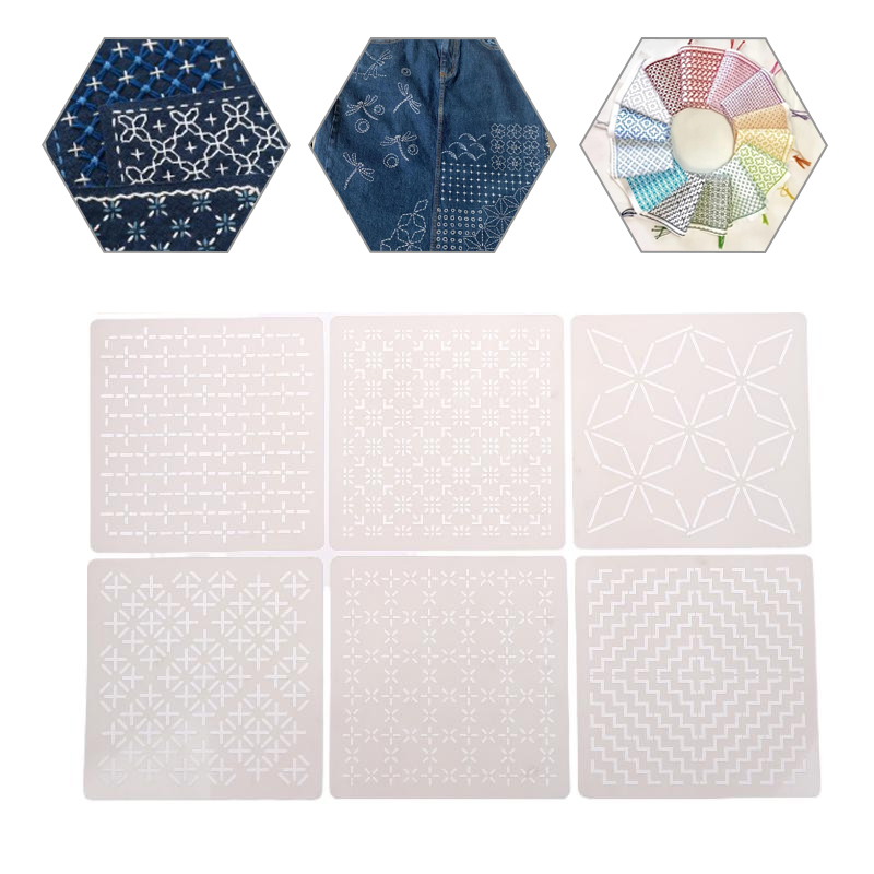 Embroidery And Quilting - 9 個/32 個刺し子刺繍テンプレート再利用可能な PET 縫製ステンシル DIY