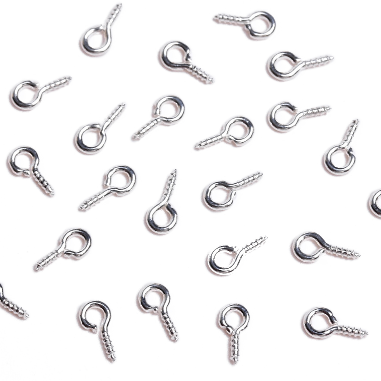 Embroidery Bracelet - 小さなネジピン、羊の目の釘、DIYキーホルダーネックレスブレスレットペンダント、ジュエリークラフトアクセサリー、4x8mm、200個、バッグあたり100個