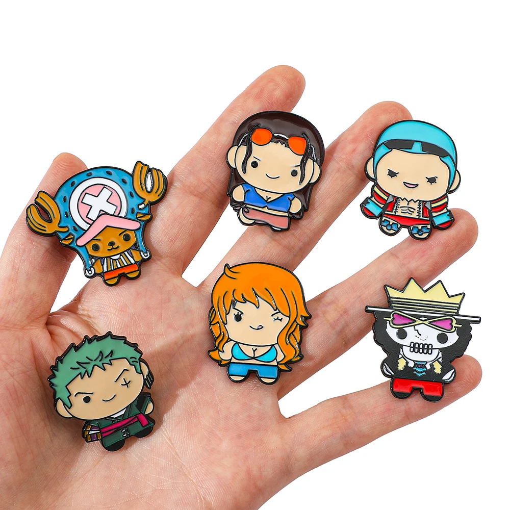 9 個クリエイティブ漫画ブローチアニメワンピースエナメルピン - Embroidery Textile のレビューと価格