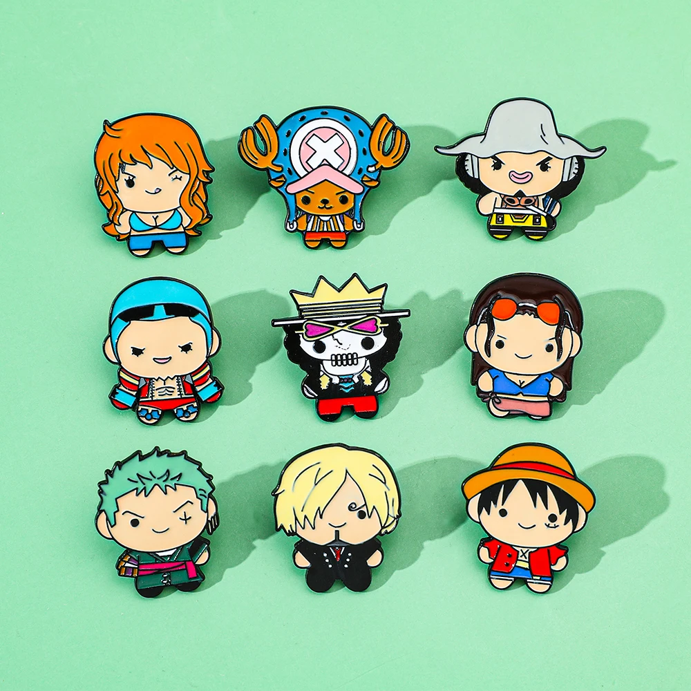 9 個クリエイティブ漫画ブローチアニメワンピースエナメルピン - Embroidery Textile のレビューと価格