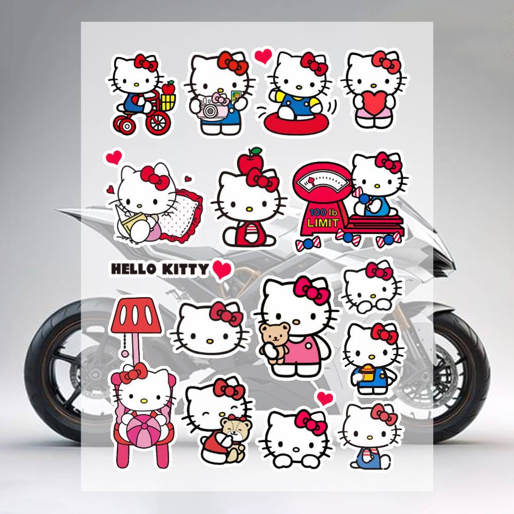 かわいいハローキティのバイクステッカー、ロゴ用防水反射ボディ - Embroidery H&M のレビューと価格