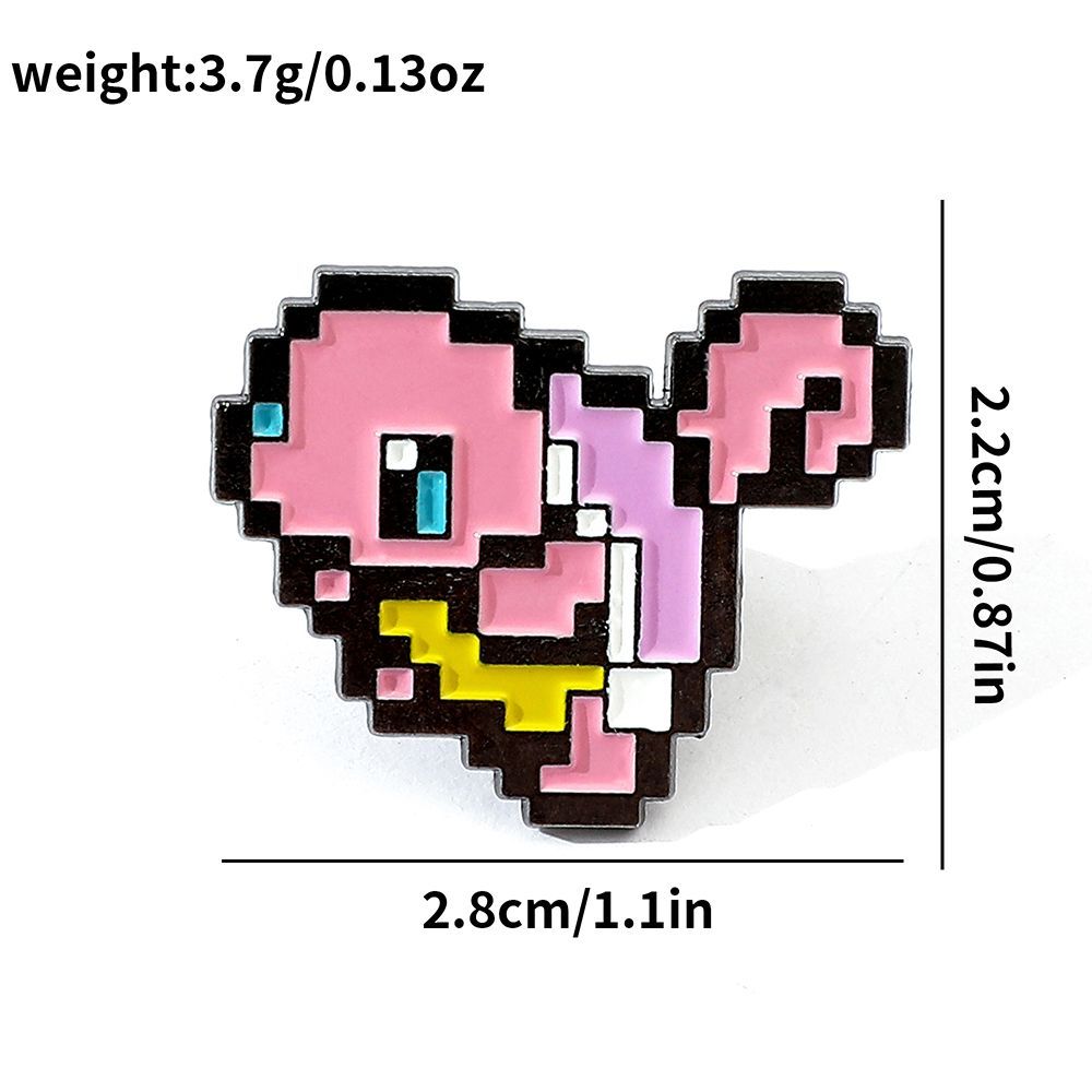 ピクセルモザイクポケモンメタルエナメルピン、かわいい漫画ポケ - Embroidery Textile のレビューと価格