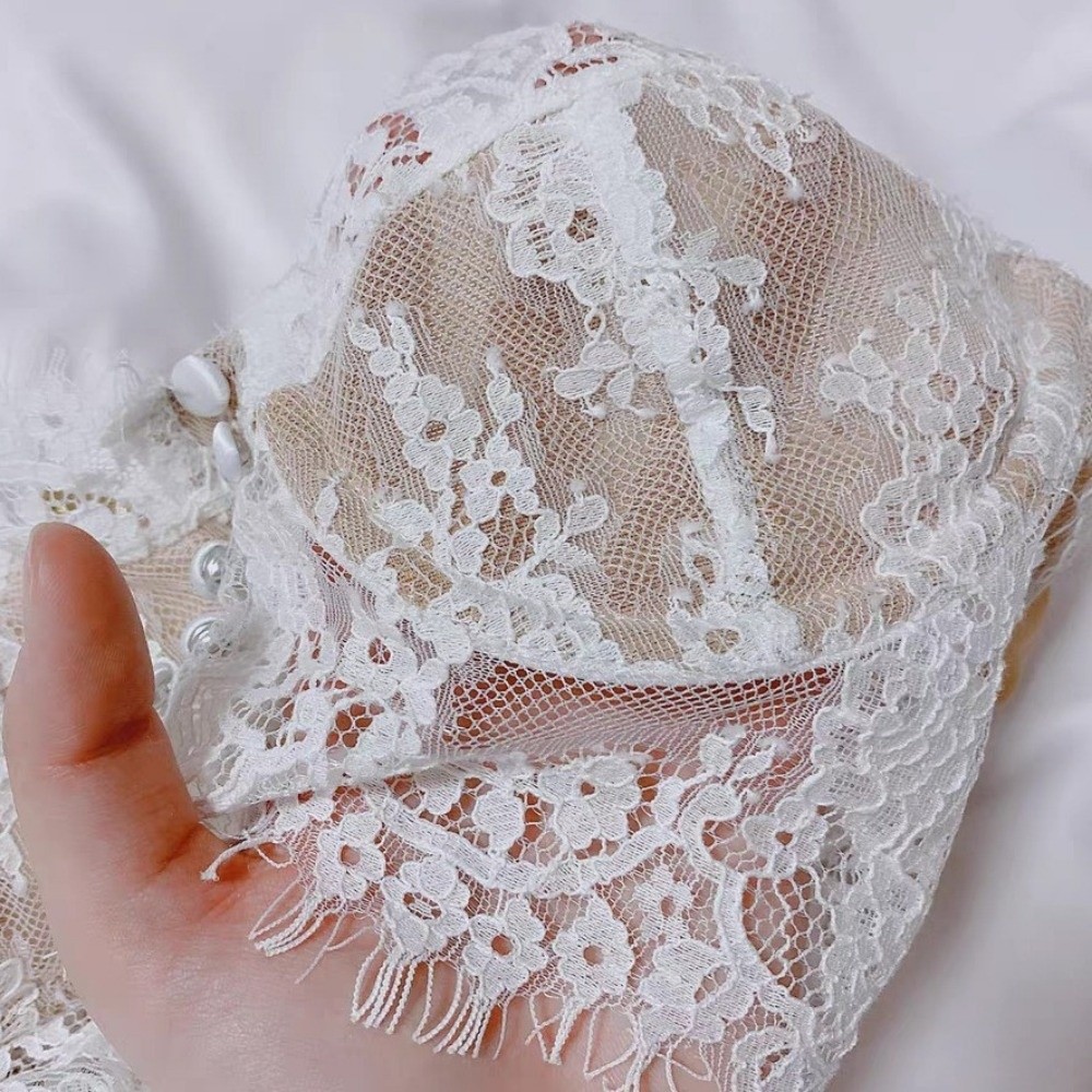 新しい花刺繍レースワイヤレスブラジャー抗たるみギャザープッシ - Embroidery Underwear のレビューと価格