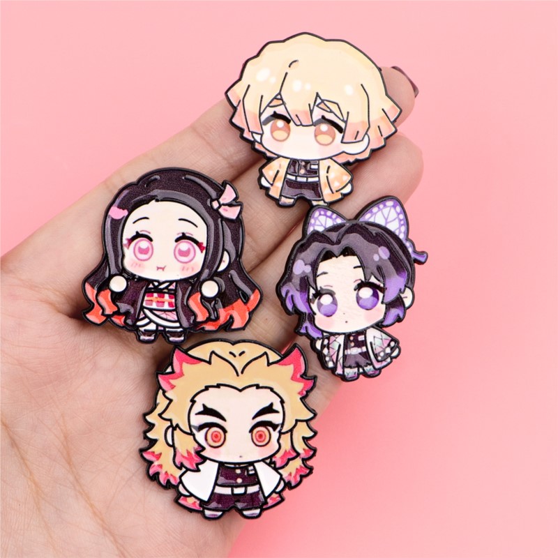 かわいい Q バージョン着物漫画キャラクターエナメルピンアニ - Embroidery Textile のレビューと価格