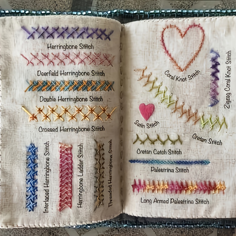 裁縫練習帳、刺繍針、縫い糸、ステッチガイド、初心者や愛好家に - Embroidery Guide Book のレビューと価格