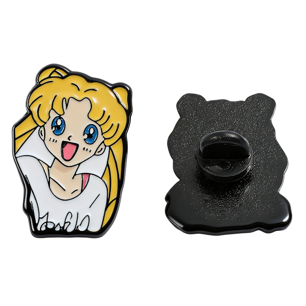 2個セット 面白い漫画ブローチ かわいいウサギと月野のキャラ - Embroidery Textile のレビューと価格