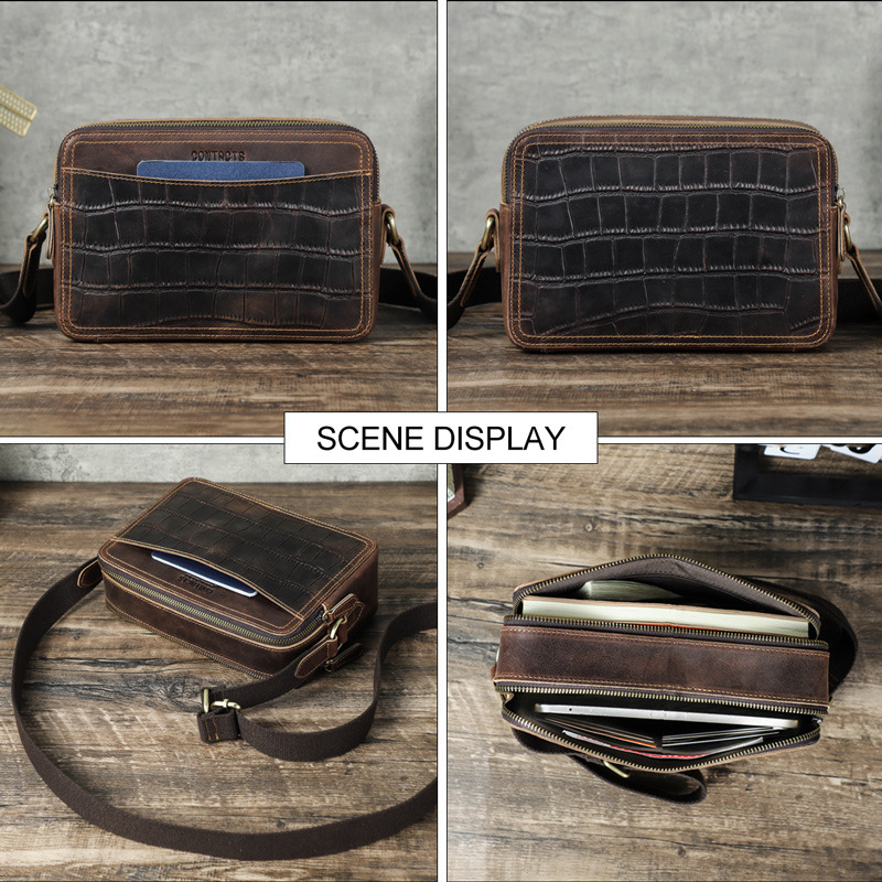 ファッション英国スタイルのトップレイヤー牛革クレイジーホース - Embroidery Frame のレビューと価格
