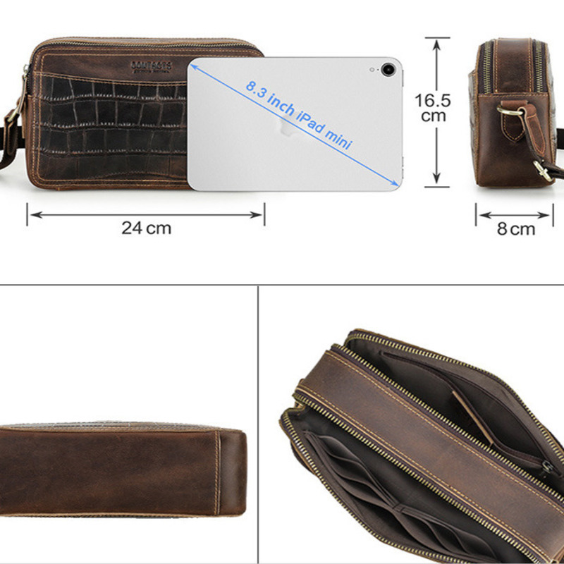 ファッション英国スタイルのトップレイヤー牛革クレイジーホース - Embroidery Frame のレビューと価格