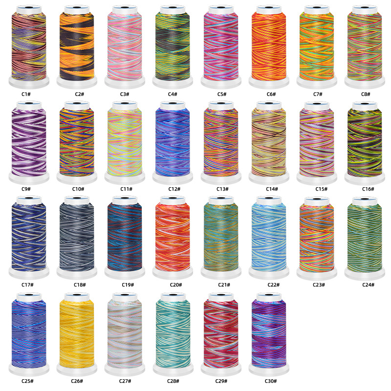 0.5/0.8/1ミリメートルポリエステル虹色diy刺繍ミシ - Embroidery Bracelet のレビューと価格