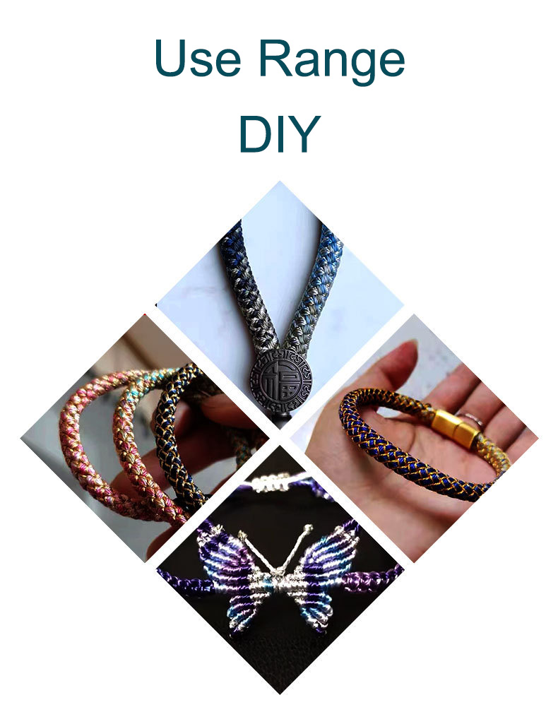 0.5/0.8/1ミリメートルポリエステル虹色diy刺繍ミシ - Embroidery Bracelet のレビューと価格